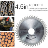 1 x RAW Customer Returns Pack of 3 115 mm carbide saw blades, angle grinder, circular saw blade for wood cutting, plastic, 40 teeth - RRP €24.0