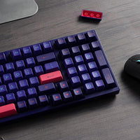 1 x RAW Customer Returns Akko 5087B Plus RGB Gaming Keyboard, 3 Modes BT5.0 2.4Ghz Type C TKL Keyboard, ISO Nordic Layout, with Swappable Linear Mechanical Switch, Cherry PBT Keycap, Programmable 9009, Wine Red  - RRP €67.55