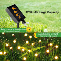 1 x RAW Customer Returns ZEYXINH 4 pieces solar lights for outdoor garden, 32LED firefly solar lights outdoor, solar lamps garden IP65 waterproof, solar lights for outdoors, solar garden lights - RRP €27.26