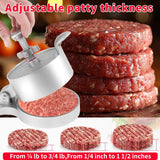 1 x RAW Customer Returns Burger press for hamburgers hamburger press adjustable thickness patty mold, 11 cm burger patty press meat press meat mold for delicious hamburgers, meat - RRP €23.18