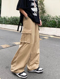 1 x RAW Customer Returns AIEOE Teenager Boys Cargo Pants Y2K Vintage Baggy Jeans Wide Leg Streetwear Hip Hop Cargo Pants Casual Straight Bootcut Jeans Denim Jean - L - RRP €38.3