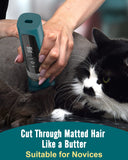 1 x RAW Customer Returns oneisall Cat Clipper Quiet, Professional Hair Clipper for Long-Haired Cats, 5-Speed Cat Shaver with LCD Display, IPX6 Waterproof, Easy to Clean Green  - RRP €40.2