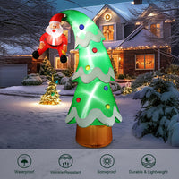 1 x RAW Customer Returns BLOOMWIN Outdoor Christmas Inflatables - 2.5m Inflatable Christmas Tree, Outdoor Inflatable Santa Claus with LED Lights, Inflatable Outdoor Christmas Inflatable Christmas Decorations for Home Garden - RRP €36.0