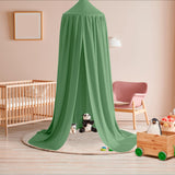 1 x RAW Customer Returns BEARTOP canopy for children s rooms in 6 colours no drilling required cotton with sturdy ring ring is inserted into fabric hem length approx. 270cm for children s rooms, playrooms and much more green - RRP €38.3