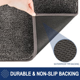 1 x RAW Customer Returns FCSDETAIL dirt trapper mat inside 86 x 150 cm, non-slip machine washable doormat, cleaning mat, entrance door mat with water absorbents, doormat for dog, entrance, front door hallway - RRP €64.99