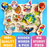 19 x Brand New Toy puzzle from 1 2 3 years - 6 Montessori wooden puzzle games for children from 4 5 - plug-in puzzle gift for baby girls and boys - RRP €363.85