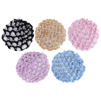 9 x Brand New Frcolor Set of 5 Hairnets with Beads Chignon Hair Nets for Dance Mixed Colors  - RRP €123.84