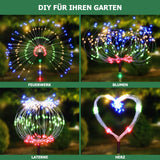 1 x RAW Customer Returns PUAIDA Solar Lights for Outdoor Garden, 2 Pack Fireworks Solar Christmas Lights with Transparent Tube and Colored Light, IP65 Waterproof Solar Christmas Decoration for Outdoor Garden Outdoor Patio - RRP €20.16