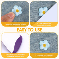 1 x RAW Customer Returns TIESOME 22 Pieces Flower Appliques, Flower Embroidered Patches for Ironing on, Iron-on Patches for Hat Jeans Jackets Backpacks DIY Accessories Daisy Flower - RRP €16.8