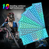 1 x RAW Customer Returns LexonElec 60 Compact Wired Gaming Keyboard and Mouse Set 62 Keys UK Layout RGB 12000 DPI Breathable Lights Honeycomb Mouse USB Gaming Controller Adapter for Xbox Laptop PS4 PS4 - RRP €52.43