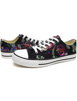 1 x Brand New Hotroad Sneaker Embroidered Women s Low Top Canvas Shoes Sneakers Sports Shoes Low Shoes Comfortable Casual Shoes Women Unisex Flowers 37 EU - RRP €51.99