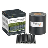 1 x RAW Customer Returns iFence privacy strip 50 meters x 19 cm including 30 clips - various colors 50 m, anthracite  - RRP €33.99