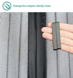 1 x RAW Customer Returns Magnetic Mosquito Net for Doors, Mosquito Net 85x235 cm, Black Automatic Closing Mosquito Nets for Doors, Easy to Install, for Door, Window, Balcony, Living Room - RRP €24.18