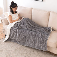 1 x Brand New EMEMA Soft Fluffy Blanket Flannel Blanket Fleece Blanket Living Blankets Warm Couch Blankets Sofa Blanket Throw Blanket Thick Throw as Bedspread for Bed Couch Bedroom Office 125x150 cm Gray - RRP €28.99