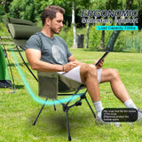 1 x RAW Customer Returns JOYART Camping Chair Foldable Camping Chair Portable Camping Chair Very Stable Frame 150Kg Folding Chair Small Folding Chair with Carrying Bag and Bags for Picnic, Outdoor, Hiking, Black - RRP €46.38