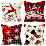 31 x Brand New Lomhyve 4 pcs Christmas pillowcase 45x45 cm, Christmas pillowcases, Christmas decoration pillowcase pillowcase, linen Christmas pillowcase, pillowcase set Merry Christmas decoration - RRP €632.4