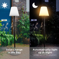 1 x RAW Customer Returns light to hope Solar LED floor lamp dimmable, solar and USB rechargeable outdoor floor lamp with light sensor, warm white and RGB battery solar lamps wireless for indoor, outdoor, waterproof, terraces, garden - RRP €68.76