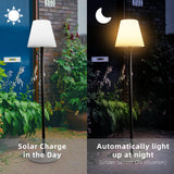 1 x RAW Customer Returns light to hope Solar LED floor lamp dimmable, solar and USB rechargeable outdoor floor lamp with light sensor, warm white and RGB battery solar lamps wireless for indoor, outdoor, waterproof, terraces, garden - RRP €68.76