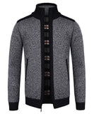 1 x Brand New Oralidera Men s Cardigan Stand-Up Collar Knitted Cardigan Knitted Fleece Jacket Fleece Jacket with Zip Long Sleeve Winter Jacket Outdoor Jacket Charcoal L - RRP €36.49