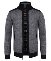 1 x Brand New Oralidera Men s Cardigan Stand-Up Collar Knitted Cardigan Knitted Fleece Jacket Fleece Jacket with Zip Long Sleeve Winter Jacket Outdoor Jacket Charcoal L - RRP €36.49