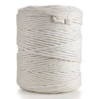 1 x Brand New Natural Cotton Cord - 1 PLY Strong Cotton Cord - Macrame Dream Catcher, Wall Hanging, Knitting, Crochet - Ivory White 200M, 5MM  - RRP €34.99