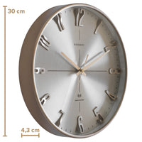 1 x RAW Customer Returns GOODERY radio-controlled wall clock 30 cm quiet 3D Large, modern, analogue wall clock without loud ticking noises, almost silent Decoration for every wall Clock, radio Radio-controlled clock Silver - RRP €35.28