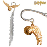 1 x RAW Customer Returns Harry Potter Metal Bookmark - Special Bookmark with Snitch Pendant Gift for Sister Friend Mum Dad Official Harry Potter Gadget - RRP €16.85