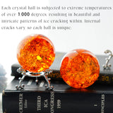 1 x RAW Customer Returns 60mm Amber Ice Broken Ball Crystal Ball Fengshui Paperweight Glass Ball for Home Aquarium Accessories Rockery Decor - RRP €11.09