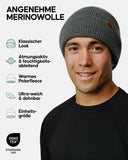 1 x RAW Customer Returns DANISH ENDURANCE Merino Hat with Warm Fleece, Soft, Stretchy, Comfortable, Beanie for Women and Men Dark Gray One Size - RRP €32.75