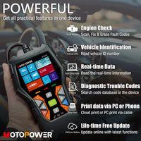 1 x RAW Customer Returns MOTOPOWER MP69040 Car OBD2 Scanner Code Reader Engine Error Code Reader Scanner CAN Diagnostic Tool for all OBD II Protocol Cars, Black - RRP €60.01