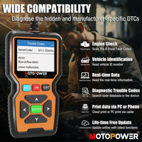 1 x RAW Customer Returns MOTOPOWER MP69039 Car OBD2 Scanner Code Reader Engine Error Code Reader Scanner CAN Diagnostic Device Scanner Advanced Edition - RRP €47.62