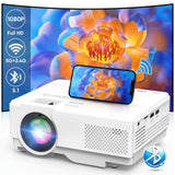 1 x RAW Customer Returns Mini Projector with Bluetooth, AKATUO Mini Projector Full HD 1080P, 200 Display Portable LCD Home Theater Outdoor Video Projector Small for Mobile Phone, Compatible with TV Stick HDMI Smartphone Incl. Remote Control  - RRP €50.41