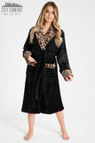 1 x RAW Customer Returns CityComfort Women s Fluffy Bathrobe Fleece Dressing Gown Women Black, XL  - RRP €28.99