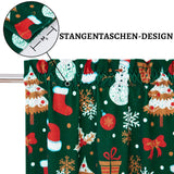 20 x Brand New LuxFocus Christmas Kitchen Curtains, Christmas Snowman Decorations Short Row Curtains for Kitchens, Christmas Party, Cafe, Kitchen Curtains, Bathroom, Living Room, Window Curtains, Green, 26 x 36 inch - RRP €408.0