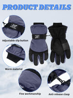 1 x Brand New Bencailor 6 Pairs Kids Winter Gloves Waterproof Children Ski Gloves Windproof Warm Snow Gloves for Children 6-10 Years  - RRP €31.25