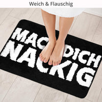 10 x Brand New Winter Shore Get Naked Bath Mat - Soft Microfiber Bath Mat - Fuzzy Non-Slip with Funny Quote - Bathroom Shower Rug - Soft, Fluffy Machine Washable - 50x80 cm - RRP €239.9