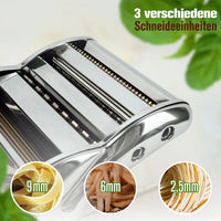 1 x RAW Customer Returns CRANEVIEW pasta machine manual stainless steel including pasta dryer, pasta maker, pasta press, pasta machine with vintage wooden handle and 3 different cutting options - RRP €53.34