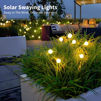 1 x RAW Customer Returns Chedin Set of 4 outdoor garden lamps, 10 LED lights, solar fireflies, solar lights for outdoor use, winterproof, IP65 waterproof, warm white light 10 bulbs-4p  - RRP €19.99