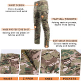 1 x RAW Customer Returns YUSHOW Airsoft Camouflage Suit Men Paintball Combat Shirt Tactical Pants Long Sleeve with 1 4 Zipper Military Suit Outdoor Camouflage Hunting Clothing BDU - RRP €60.99