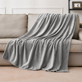 1 x RAW Customer Returns MIULEE Cuddly blanket, fluffy blanket, fleece blanket, couch blanket, fluffy throw, microfibre bedspread, sofa blanket, blanket for bed, sofa, bedroom, office, 150 x 200 cm, light grey - RRP €18.42