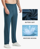 1 x RAW Customer Returns MoFiz Men s Modal Pajama Long Pants Soft Trousers with Pockets 2 Piece Blue Black M - RRP €33.99