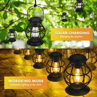 1 x RAW Customer Returns Solar lantern for outdoors, 2 pieces solar lamps for outdoors hanging, IP65 weatherproof solar lanterns, hanging solar lights for outdoors outside garden balcony decoration garden decoration - RRP €29.99