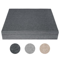 2 x RAW Customer Returns Nisorpa 12 pieces carpet tiles 30 x 30 cm floor covering self-adhesive commercial carpet with anti-slip latex backing, durable carpet floor covering for office, dark grey - RRP €34.28