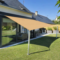 1 x RAW Customer Returns Sunnylaxx 5x5m Cream Square Shade Sail, Waterproof Sun Shade Sail 95 UV Protection, for Outdoor, Garden and Terrace, Pool - RRP €71.8