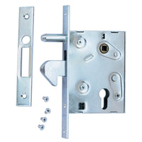 1 x RAW Customer Returns Hook lock Mortise lock Sliding door lock Door lock F-60 for sliding gates Counter plate with guide pin - RRP €28.45