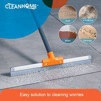 1 x RAW Customer Returns Water squeegee floor squeegee shower with telescopic handle 112-138cm, CLEANHOME new squeegee shower floor water wiper shower squeegee silicone orange gray  - RRP €20.89