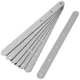 1 x RAW Customer Returns JYiuog 12pcs Silver Patch Plates, 25cm Flat Braces, Heavy Duty Metal Bracket Cast Iron Repair Plates Fixing Brackets Connectors for Wooden Furniture Repair with Screws Straight  - RRP €18.14