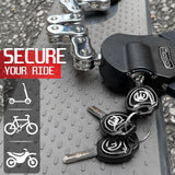 1 x RAW Customer Returns E Scooter lock, E Scooter accessories, lock for E Scooter with waterproof bag, handcuff lock for electric scooters and bicycles - RRP €85.99