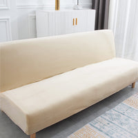 1 x RAW Customer Returns Mingfuxin Armless Sofa Bed Covers, Stretch Velvet Futon Couch Cover Thick Soft Cozy Sofa Slipcover Furniture Protector for 2-3 Seater Armless Folding Sofa - RRP €36.99