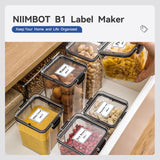 1 x RAW Customer Returns NIIMBOT B1 Label Printer with 1 Roll of Starter Tape, Bluetooth Self-Adhesive Labeling Machine, Labeling Machine Print Size 20-50mm Compatible with iOS and Android for Home, Office Grey  - RRP €36.29